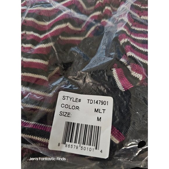 Trina Turk Chevron Belted Sweater Dress w/ Slip M NWT - Picture 2 of 7